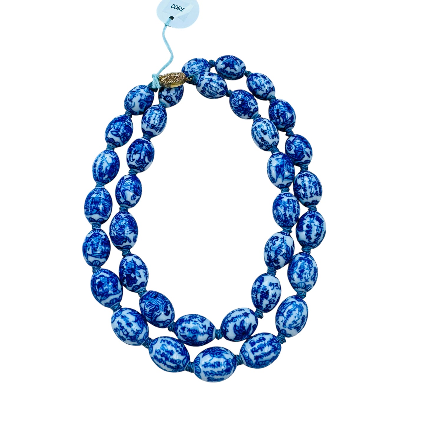Blue Antique Chinois Necklace