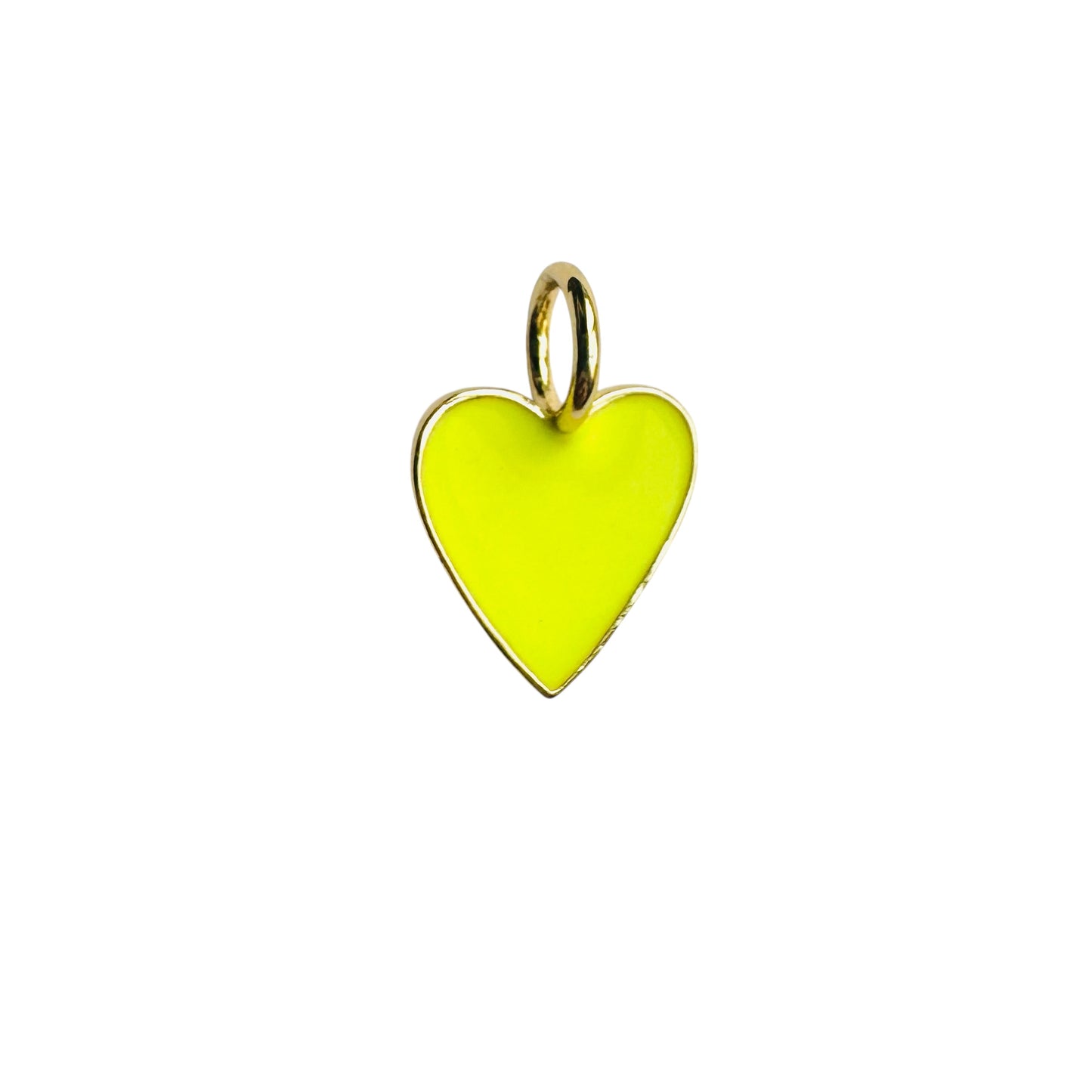 Sully Heart Neon Yellow on Heart Chain