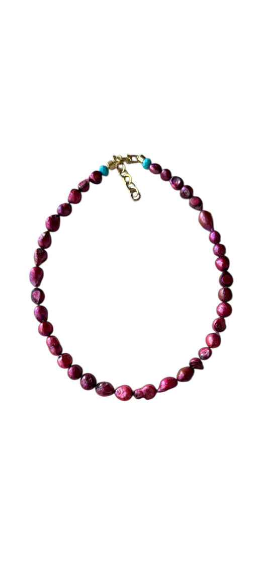 Peacock Baroque Pearl Necklace