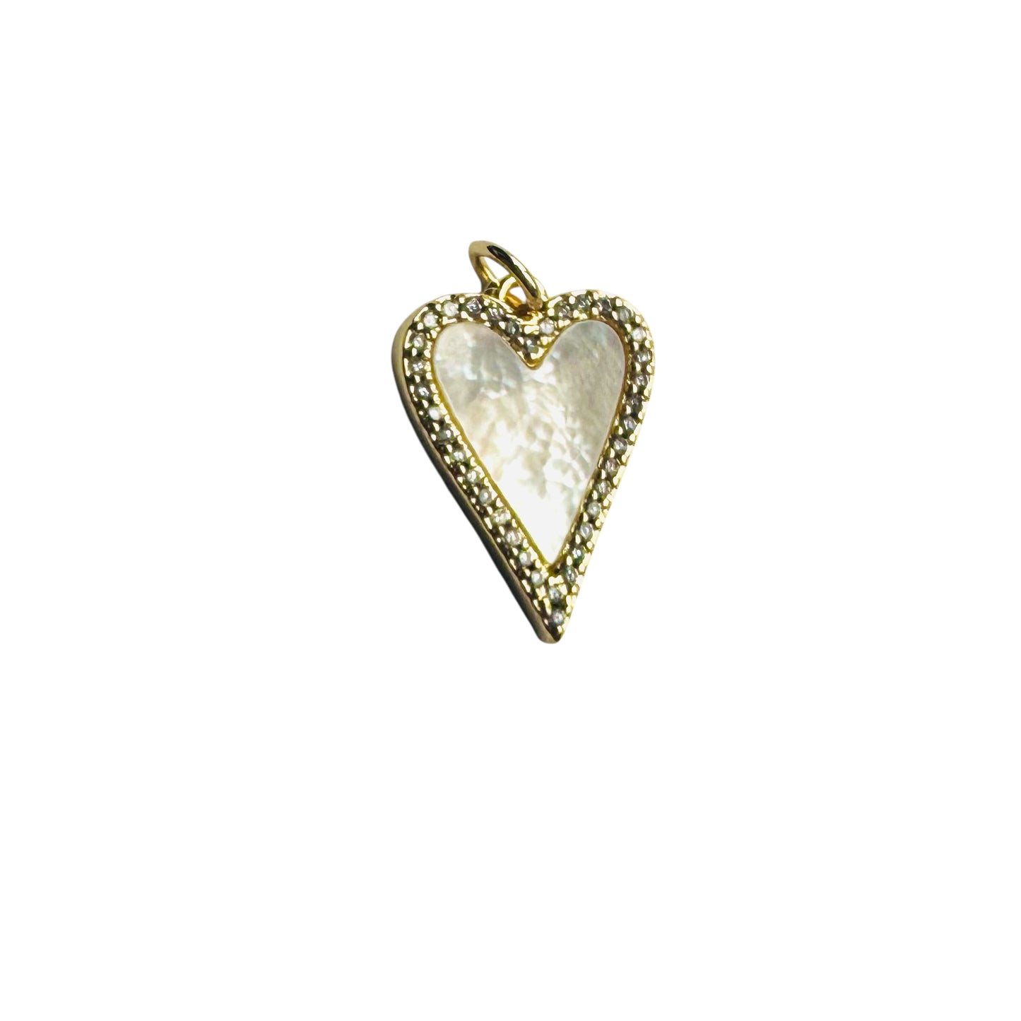 Laurel Heart White on heart chain