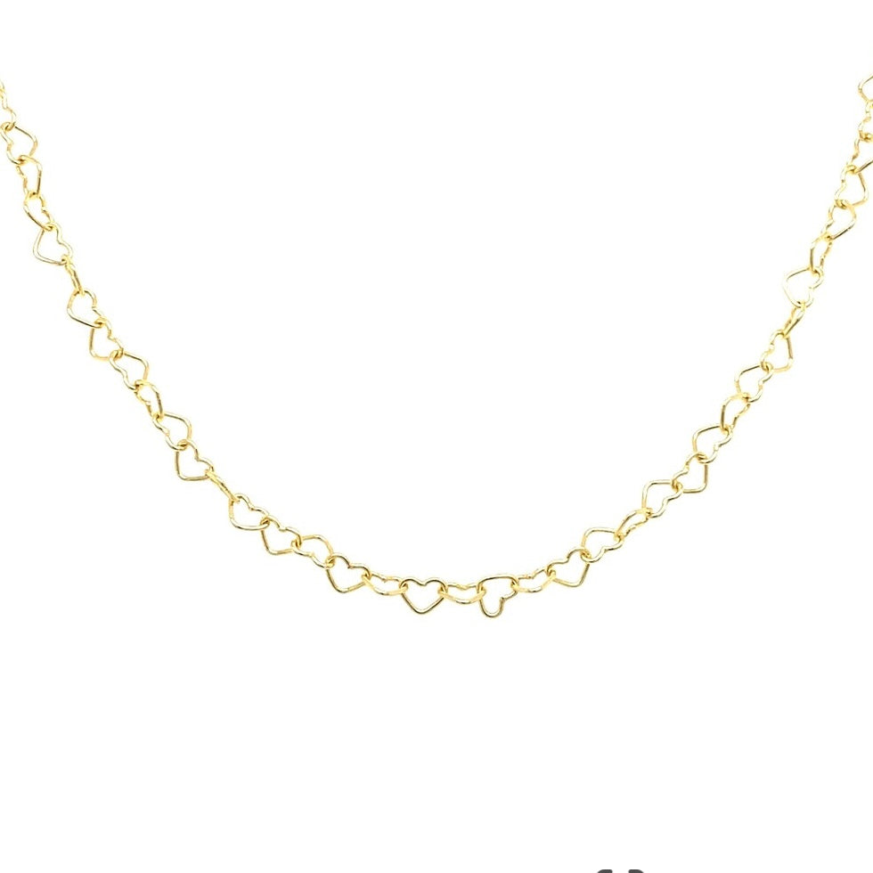 Laurel Heart White on heart chain