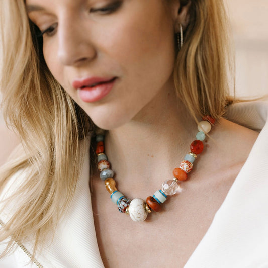 Antibes Necklace in Blanc