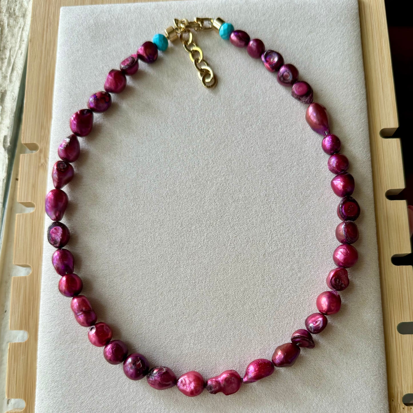 Peacock Baroque Pearl Necklace