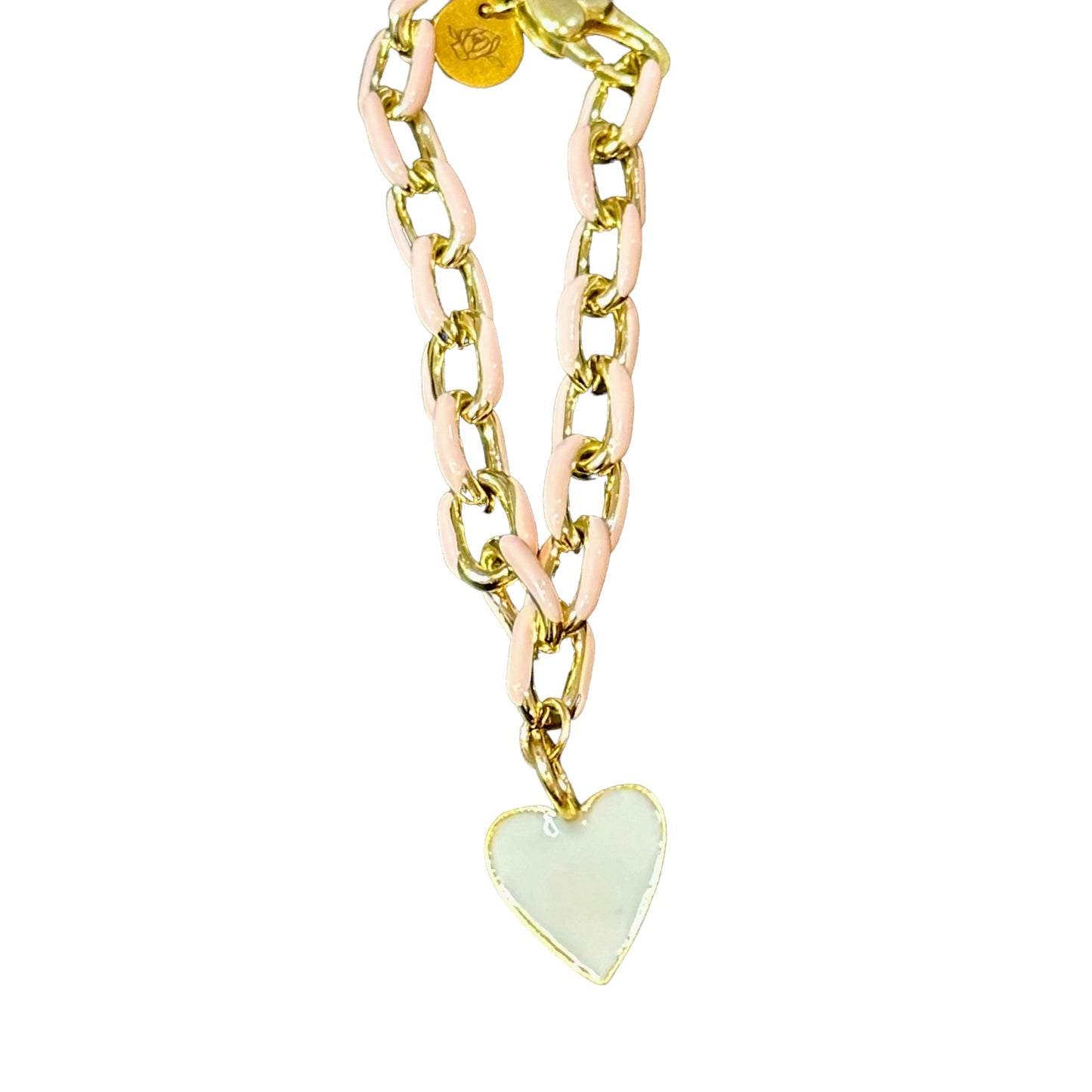 Kids Harper Bracelet with Solid White Heart Charm
