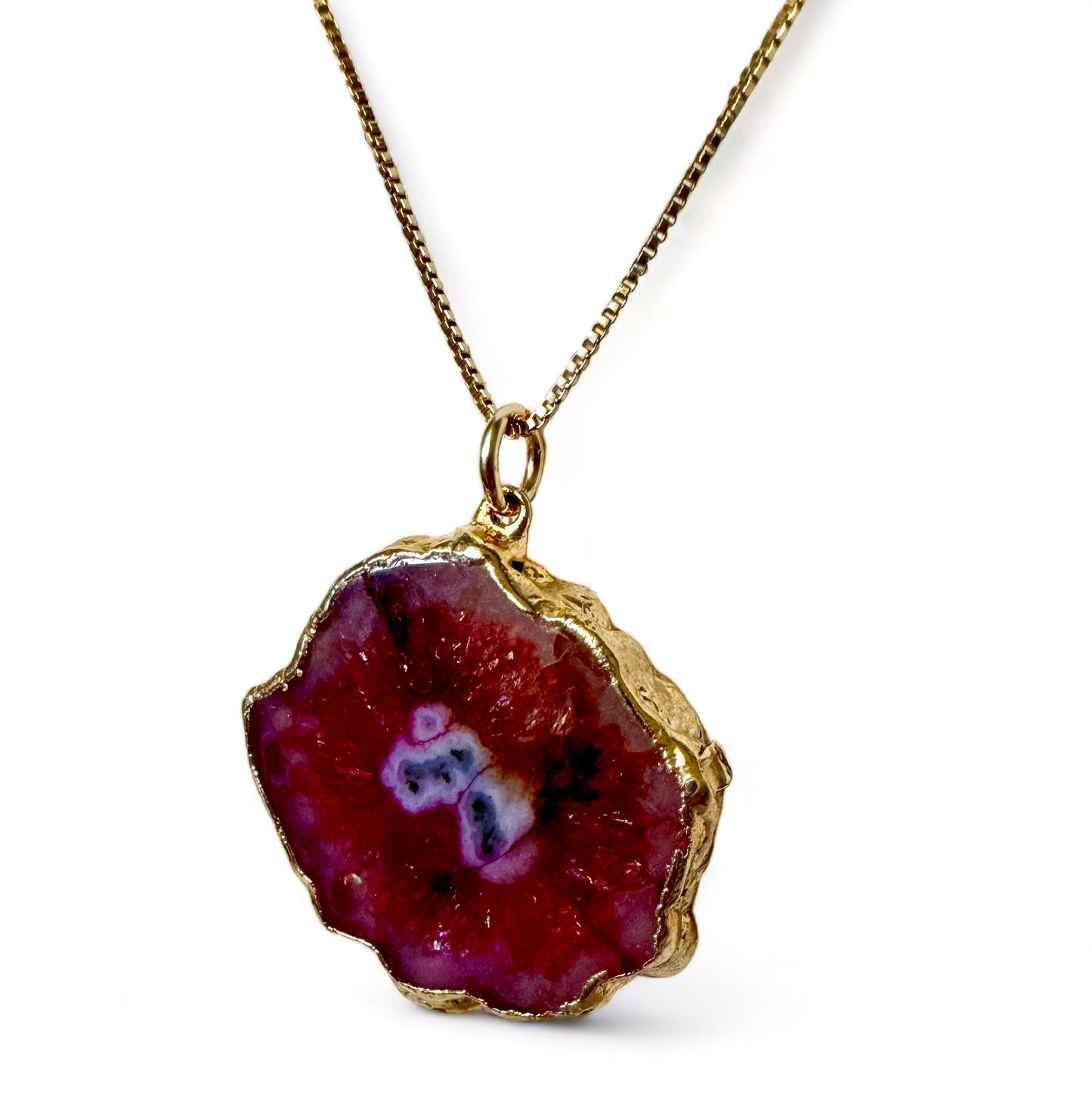 Prickly Pear Agate Pendant Necklace