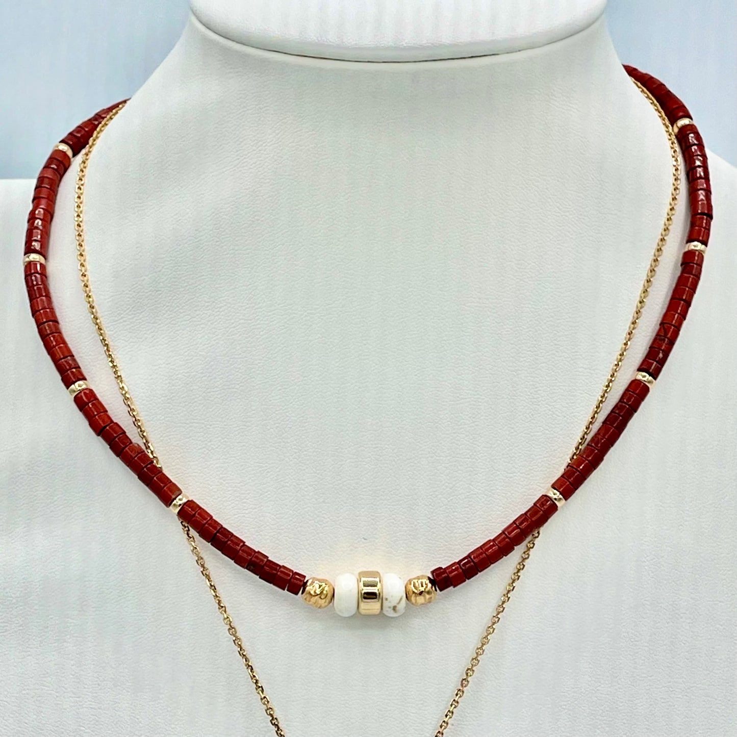 Rouge Heishi Necklace