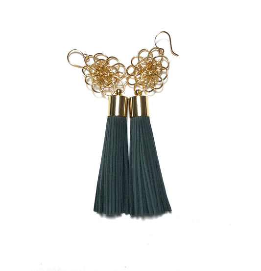 Leather Tassel Earings