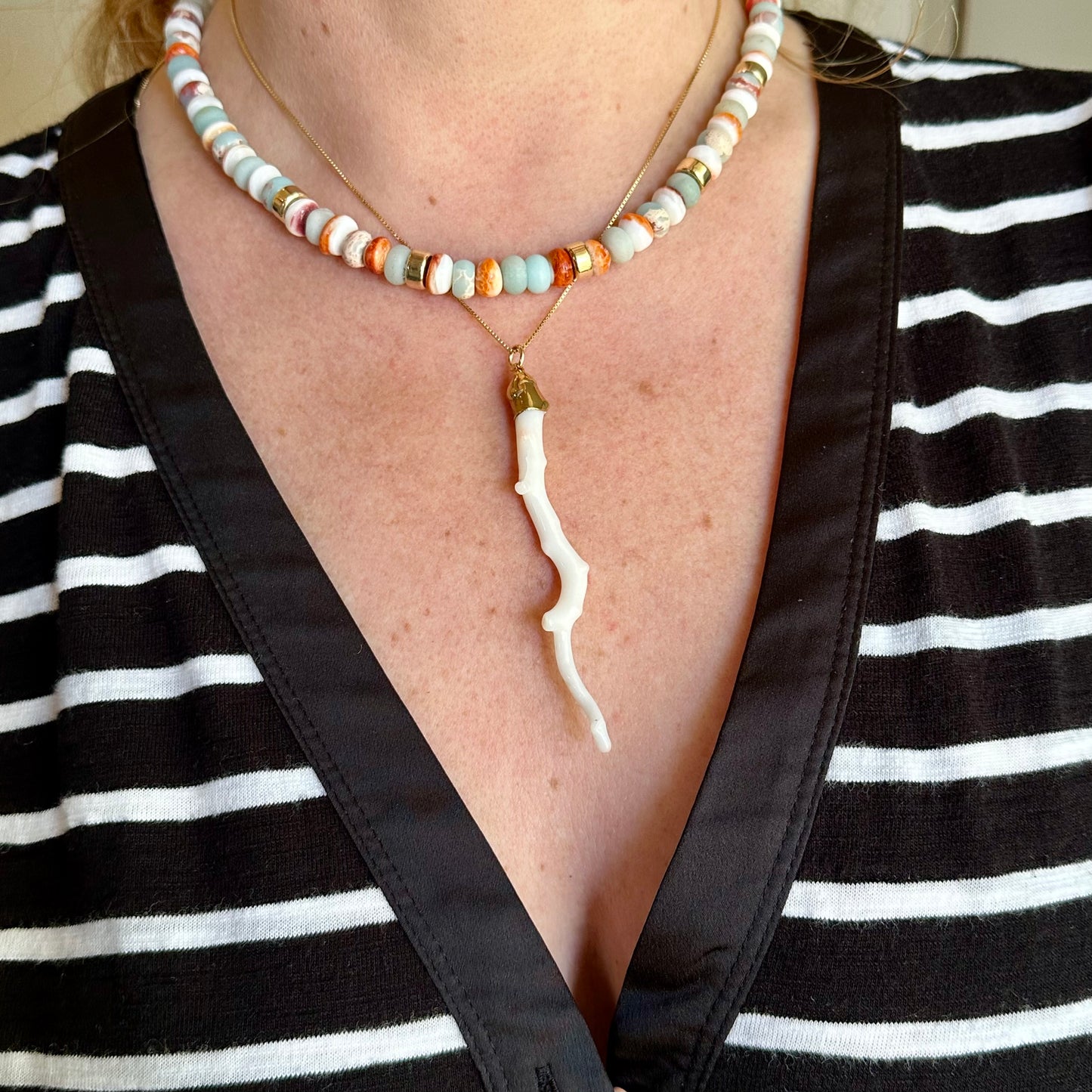 White Coral Necklace (Larger Coral)